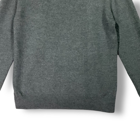 Untuckit Belguardo Merino Wool 1/4 Zip Sweater Sz L Gray Business Casual - Picture 9 of 11